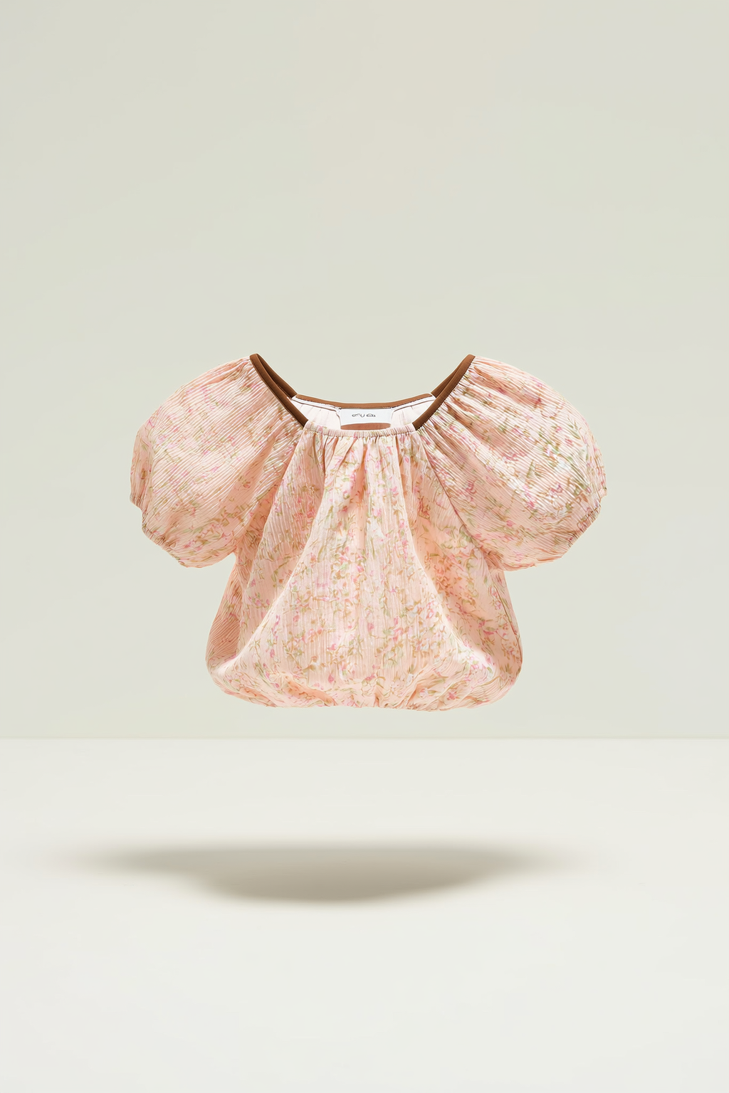 Pink Ditsy Floral Blouse with Bow Detail