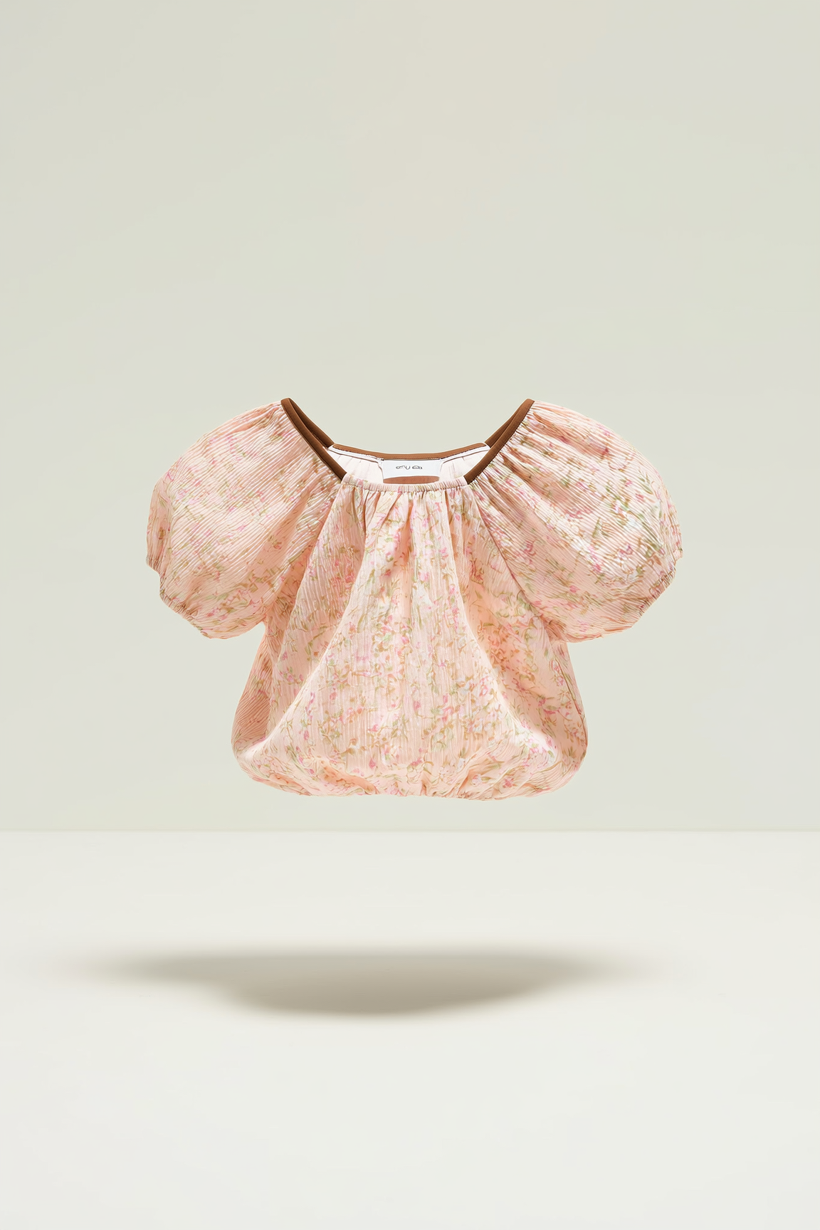 Pink Ditsy Floral Blouse with Bow Detail