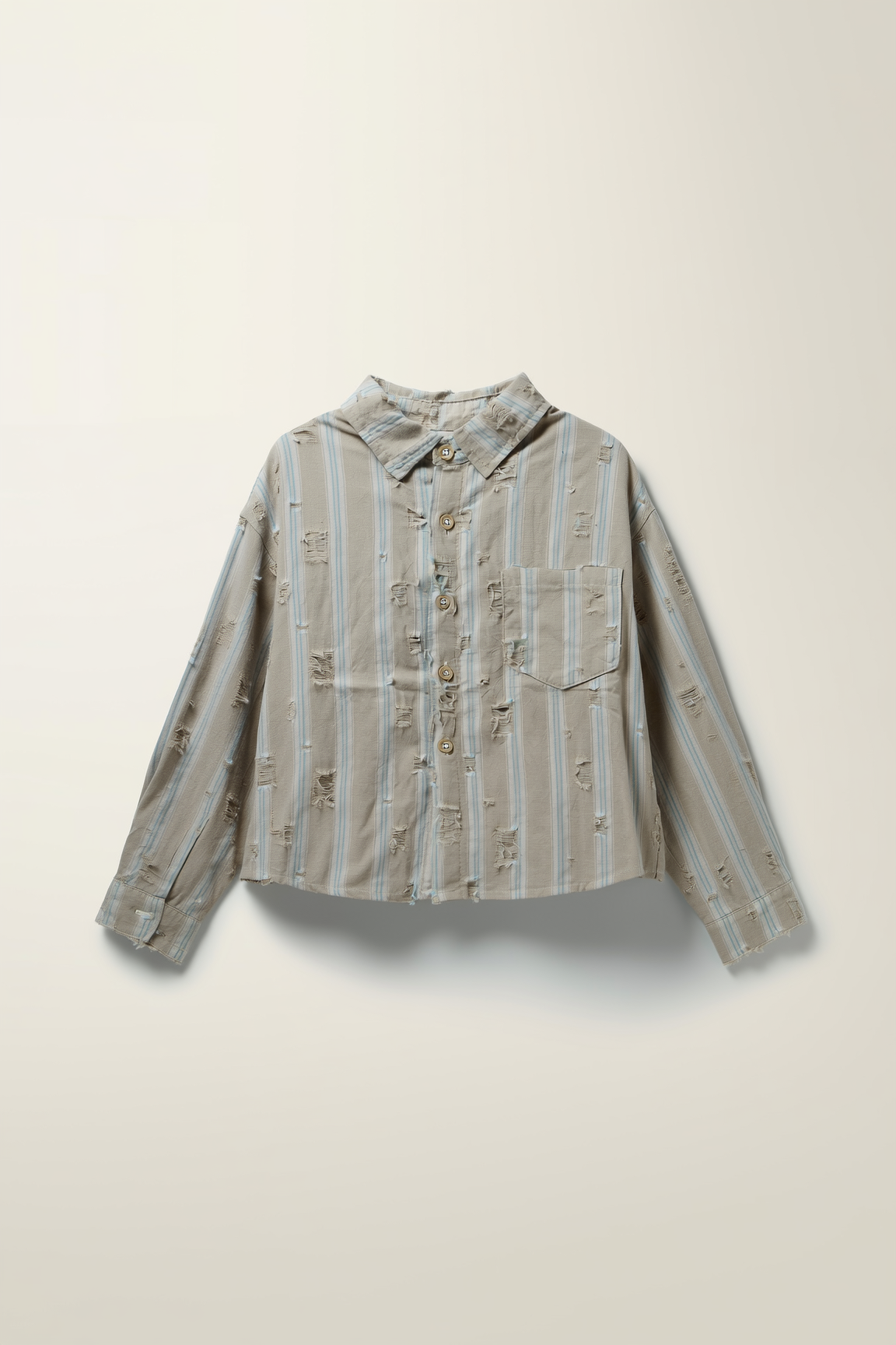 Kids' Ripped Vertical Stripe Shirt