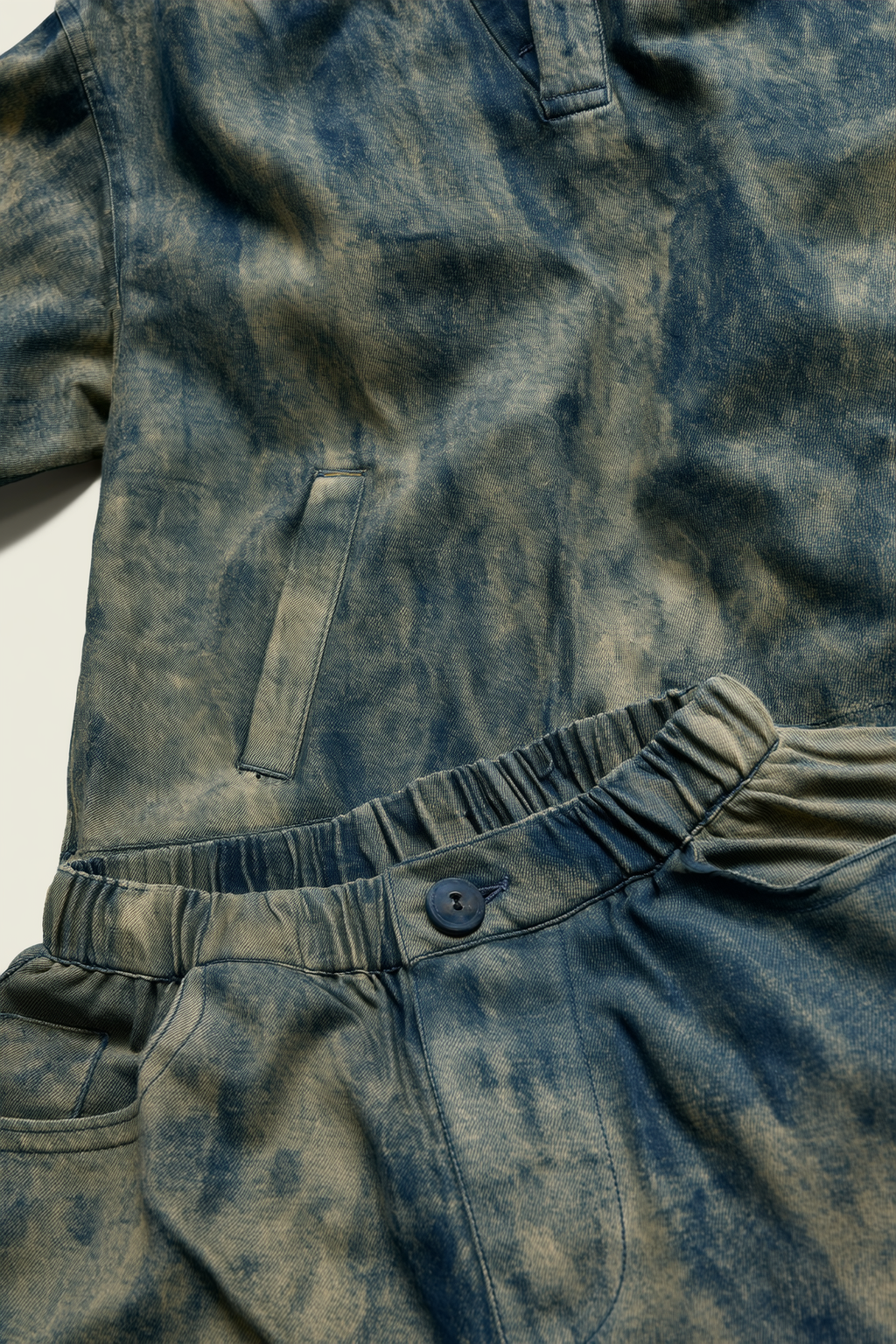 Two-Piece Tie-Dye Denim Outfit