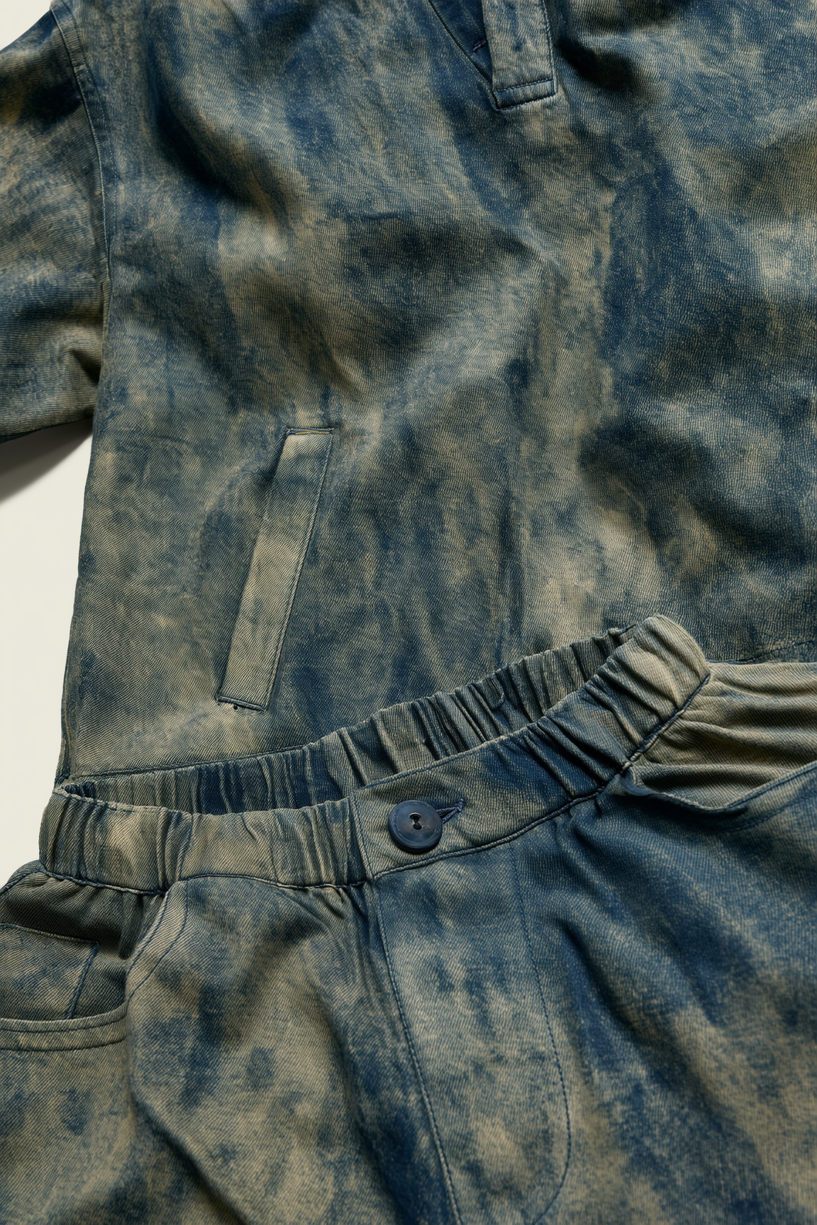 Two-Piece Tie-Dye Denim Outfit