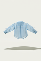 Kids' Button-Down Shirt with Organza Bows