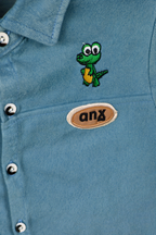 Blue Corduroy Dinosaur Shirt