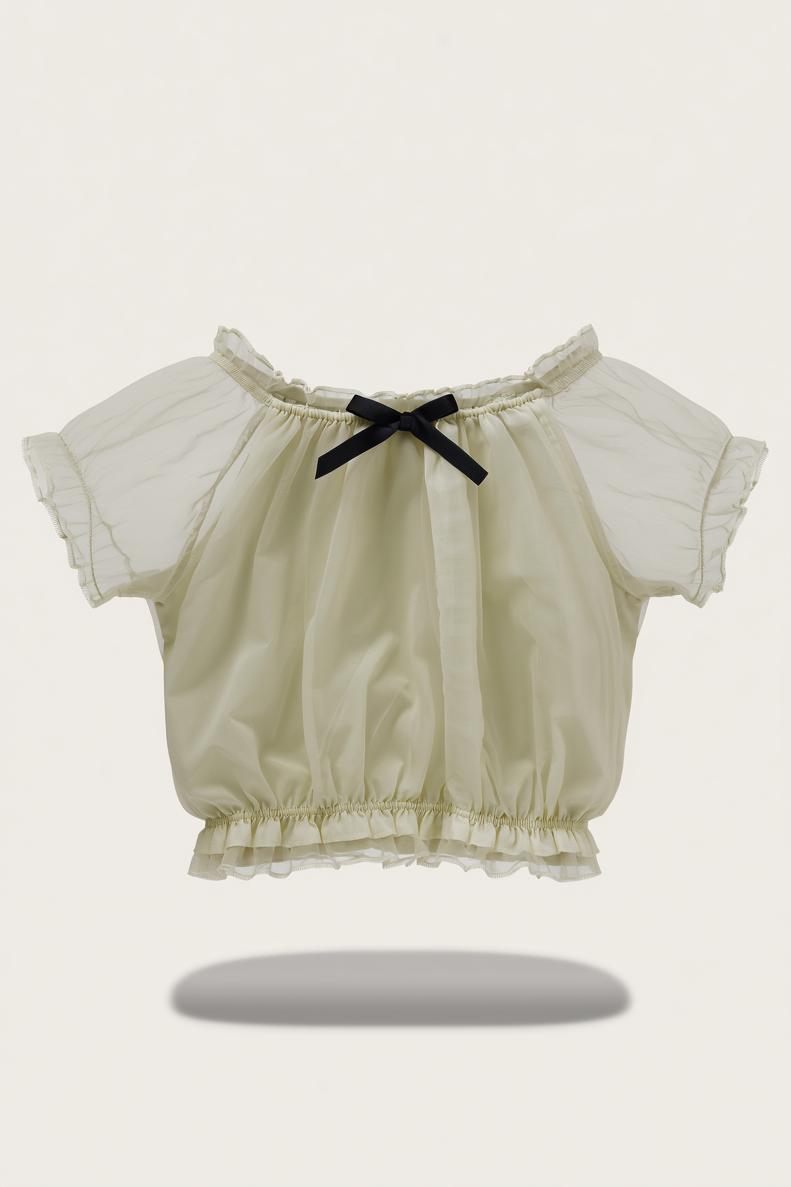 Off-Shoulder Ruffle Trim Blouse