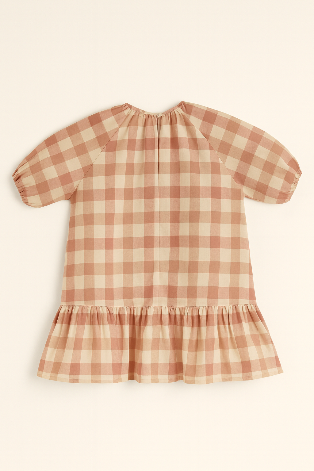 Juniors Checked Drop Waist Dress