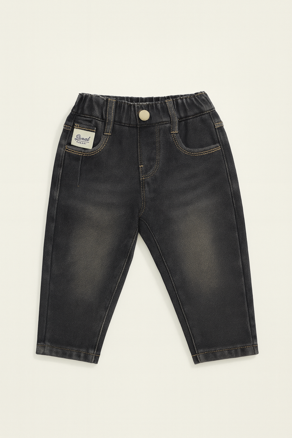 Kids Elastic Waist Cotton Boys Mom fit Jeans