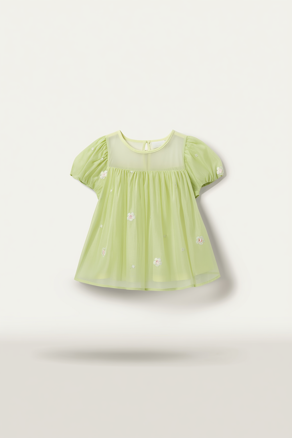 Gathered Empire Waist Lime Green Top