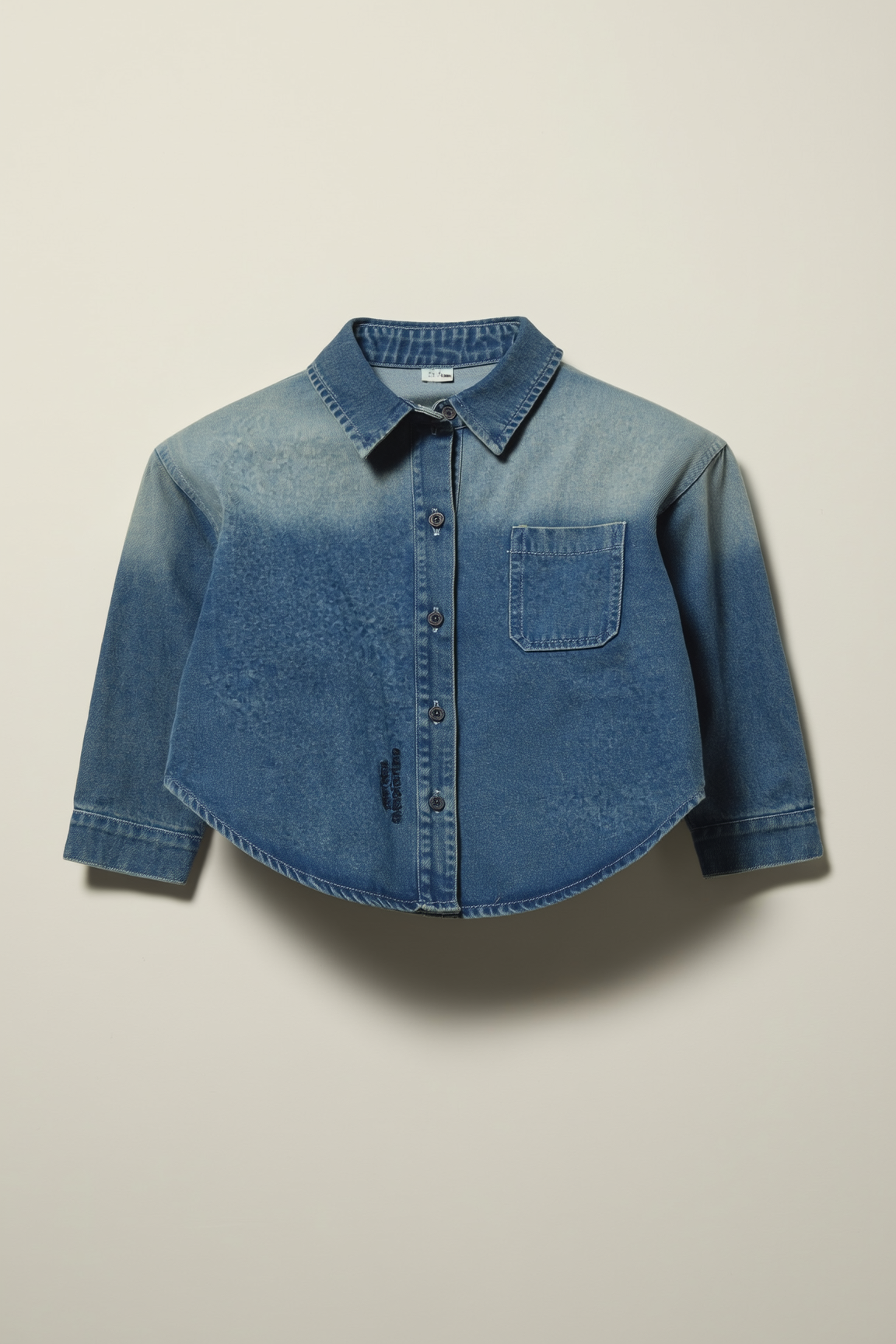 Blue Gradient Wash Denim Shirt