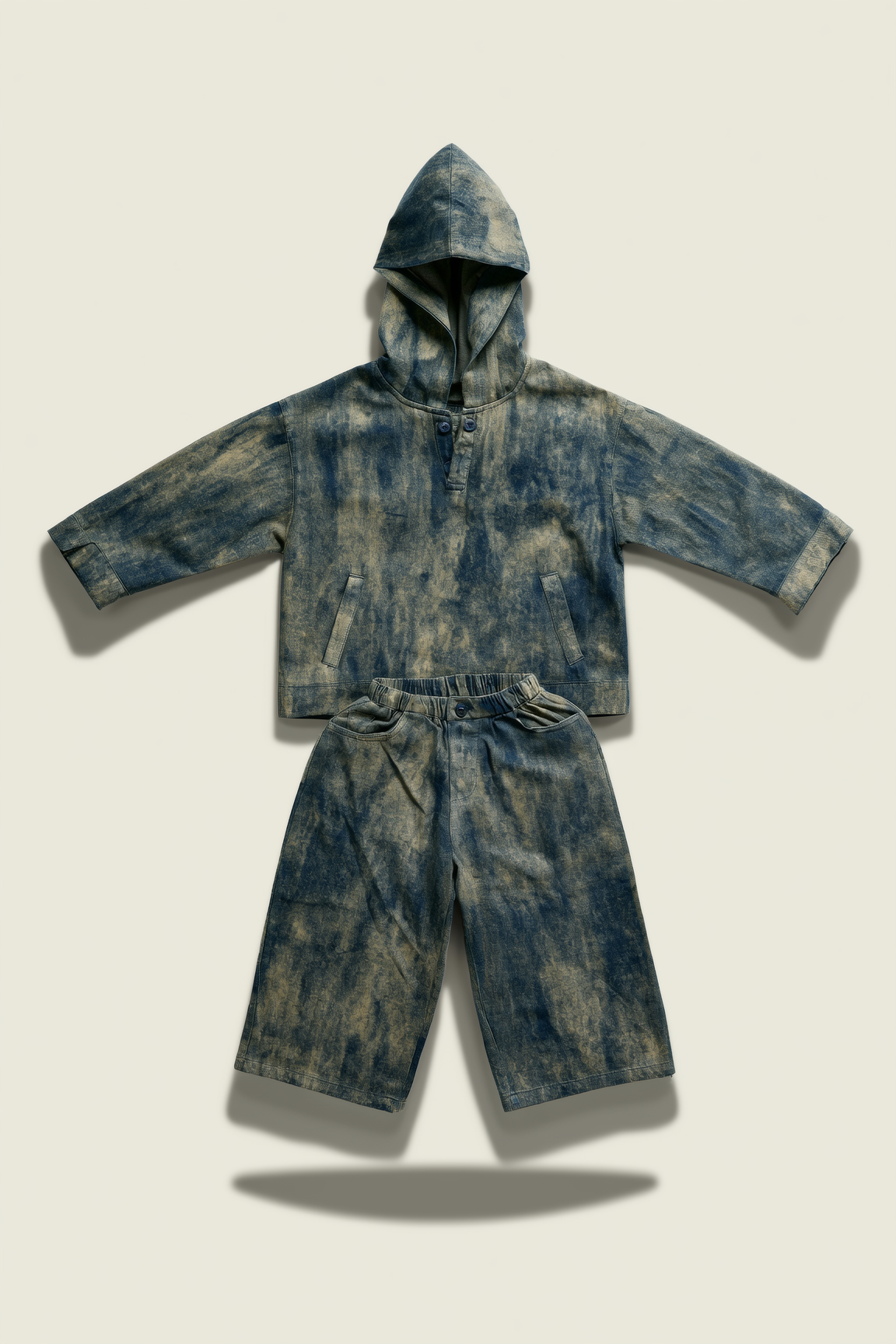 Two-Piece Tie-Dye Denim Outfit