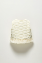 Toddler Ivory Waistcoat with Tulle Hem