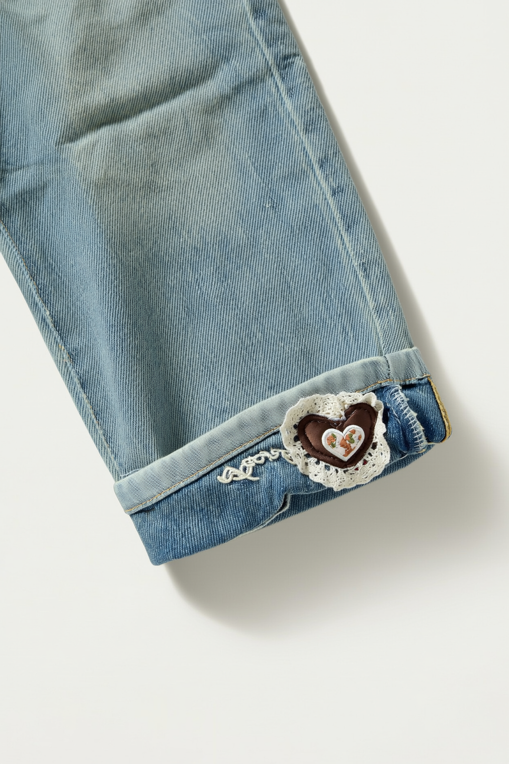 Girls Heart Applique Jeans