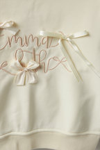 Motif-Detail Sweatshirt with Decorative Bows