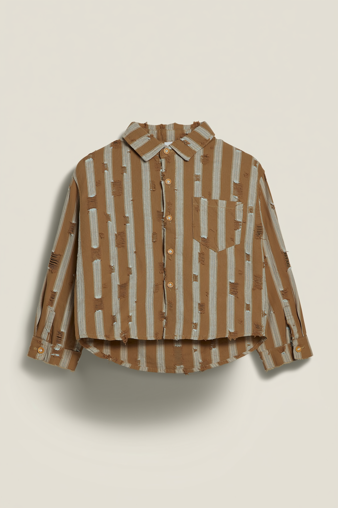Kids' Ripped Vertical Stripe Shirt