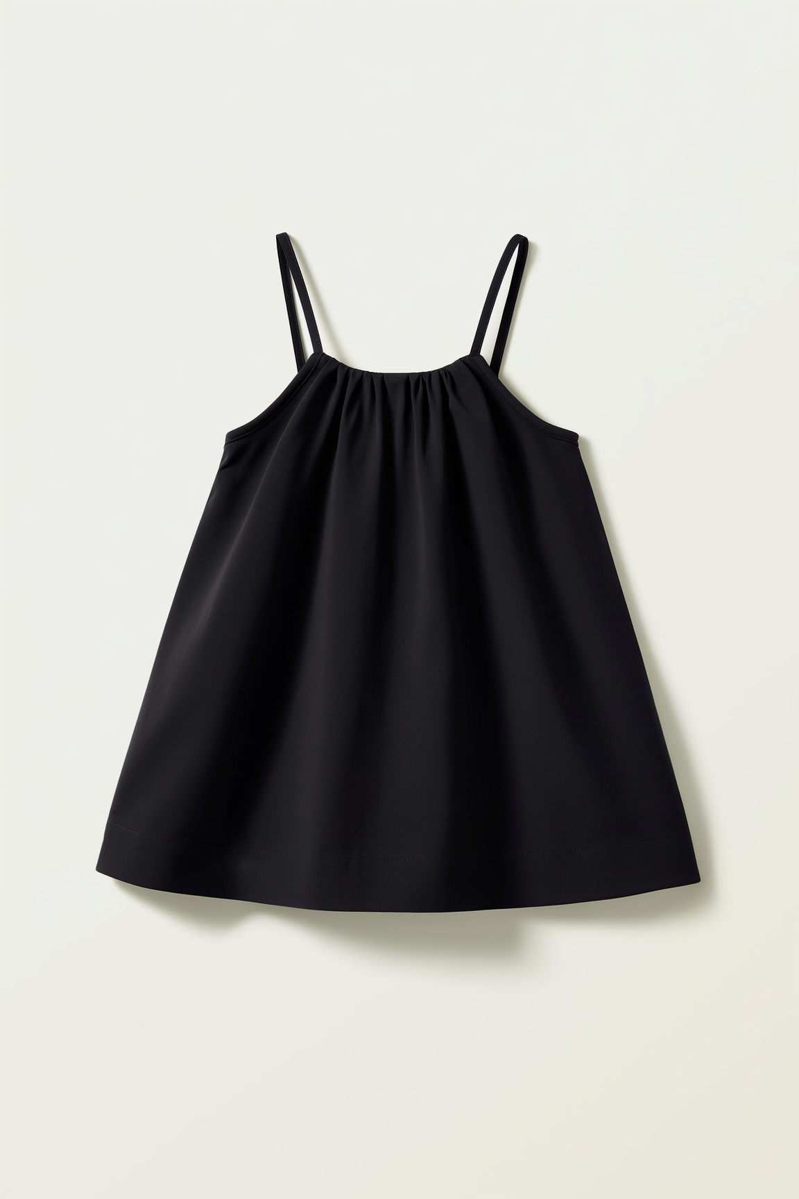 A-Line Gathered Neck Mini Dress