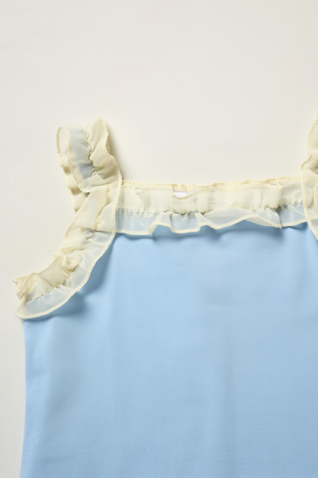 Kid's Girl Light Blue Ruffle Trim Cami Top
