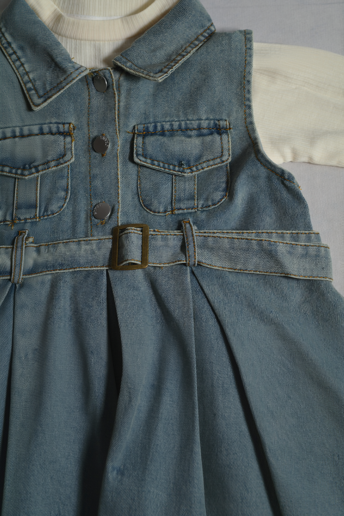 Girls' Denim Pinafore Dress