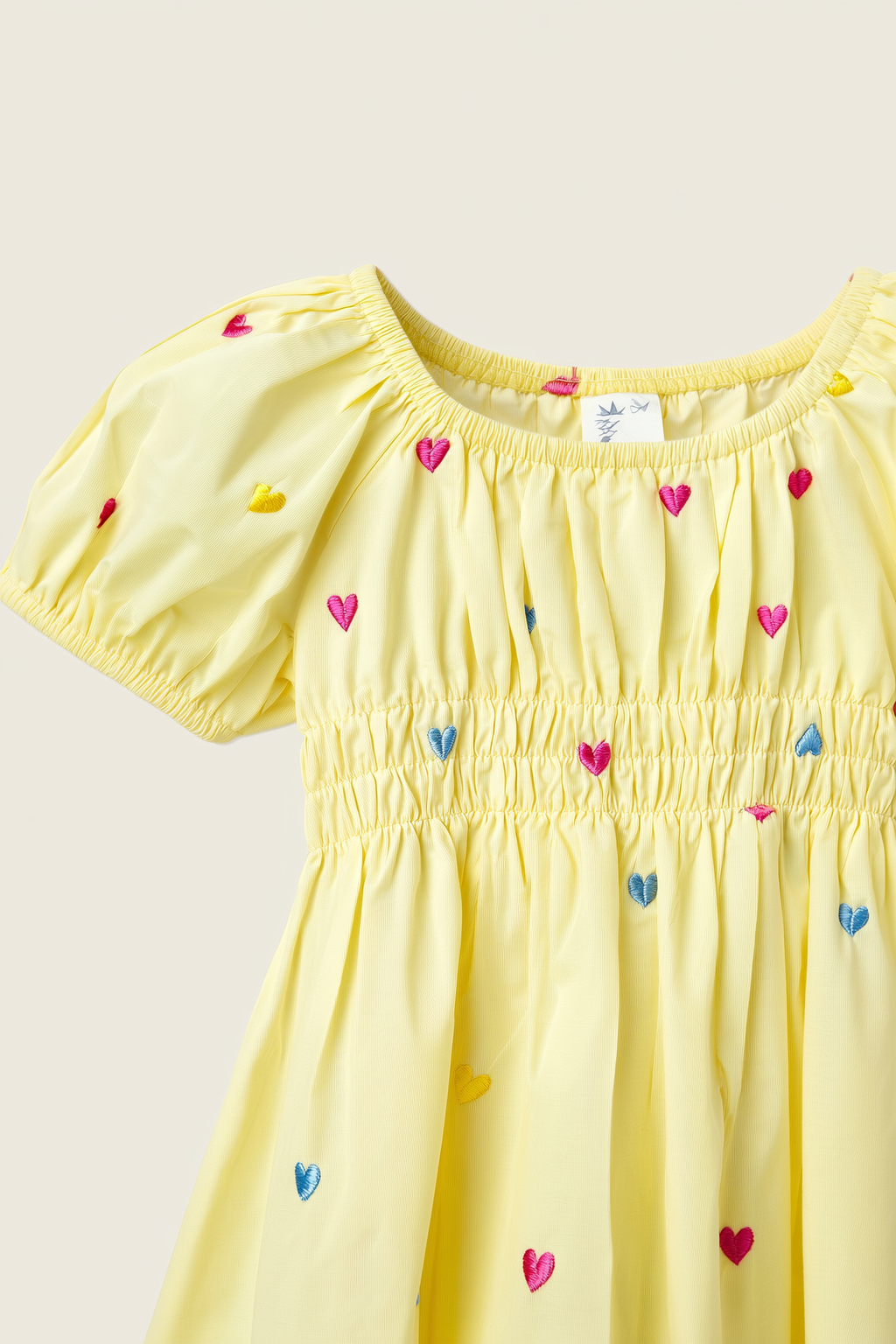 Girls' Smocked Bodice Heart Dress