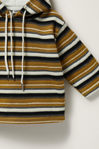 Boys Textured Baja Stripe Pullover Hoodie