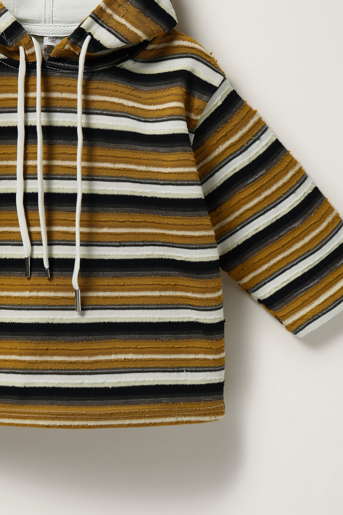 Boys Textured Baja Stripe Pullover Hoodie