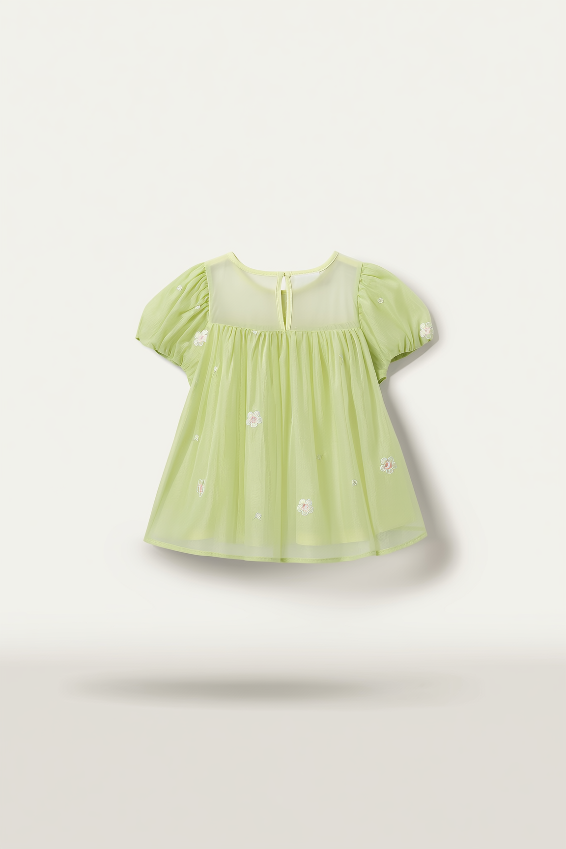 Gathered Empire Waist Lime Green Top