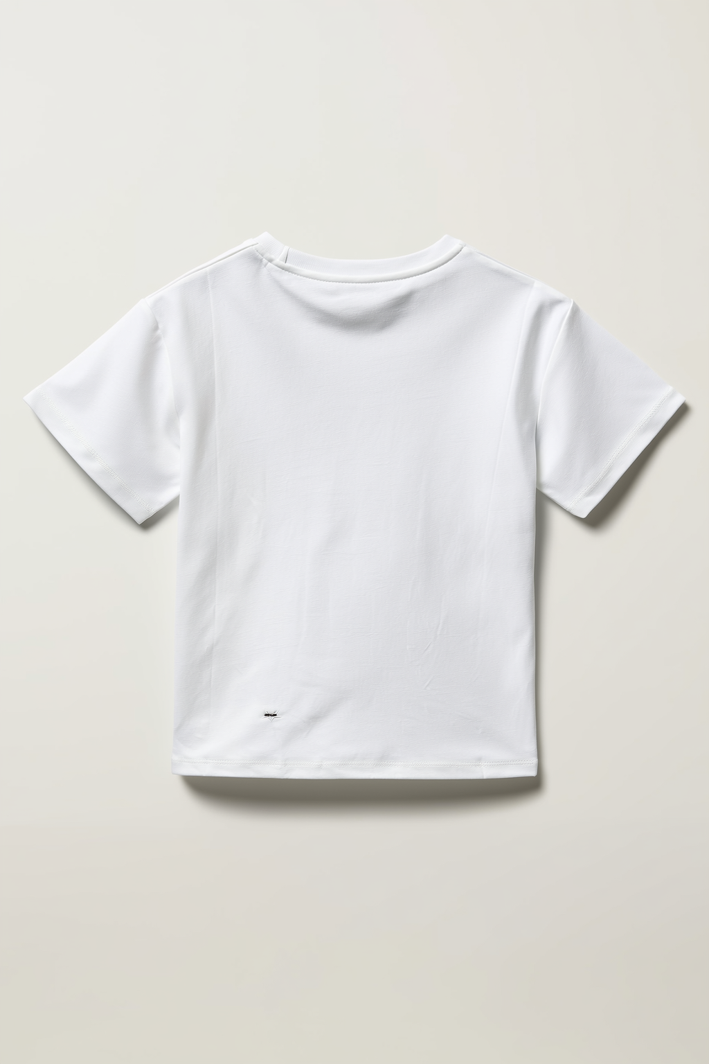 Chic White Short-Sleeve T-shirt with Satin Flowers