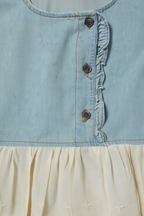 Girls' Denim-Lace Co-ord Set