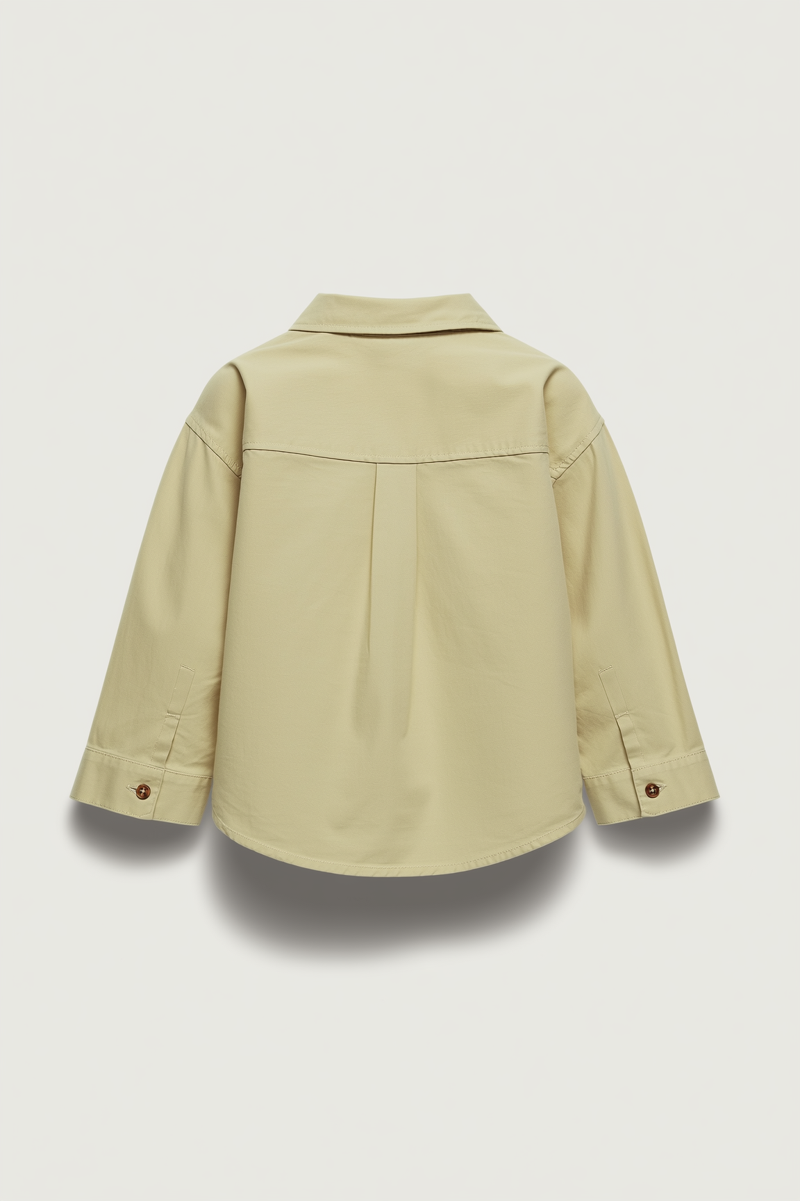 Boys' Sand Cotton Shirt with Bear Label