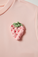 Light Pink Strawberry Patch Graphic Tee