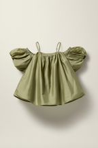 Olive Green Off-Shoulder Blouse