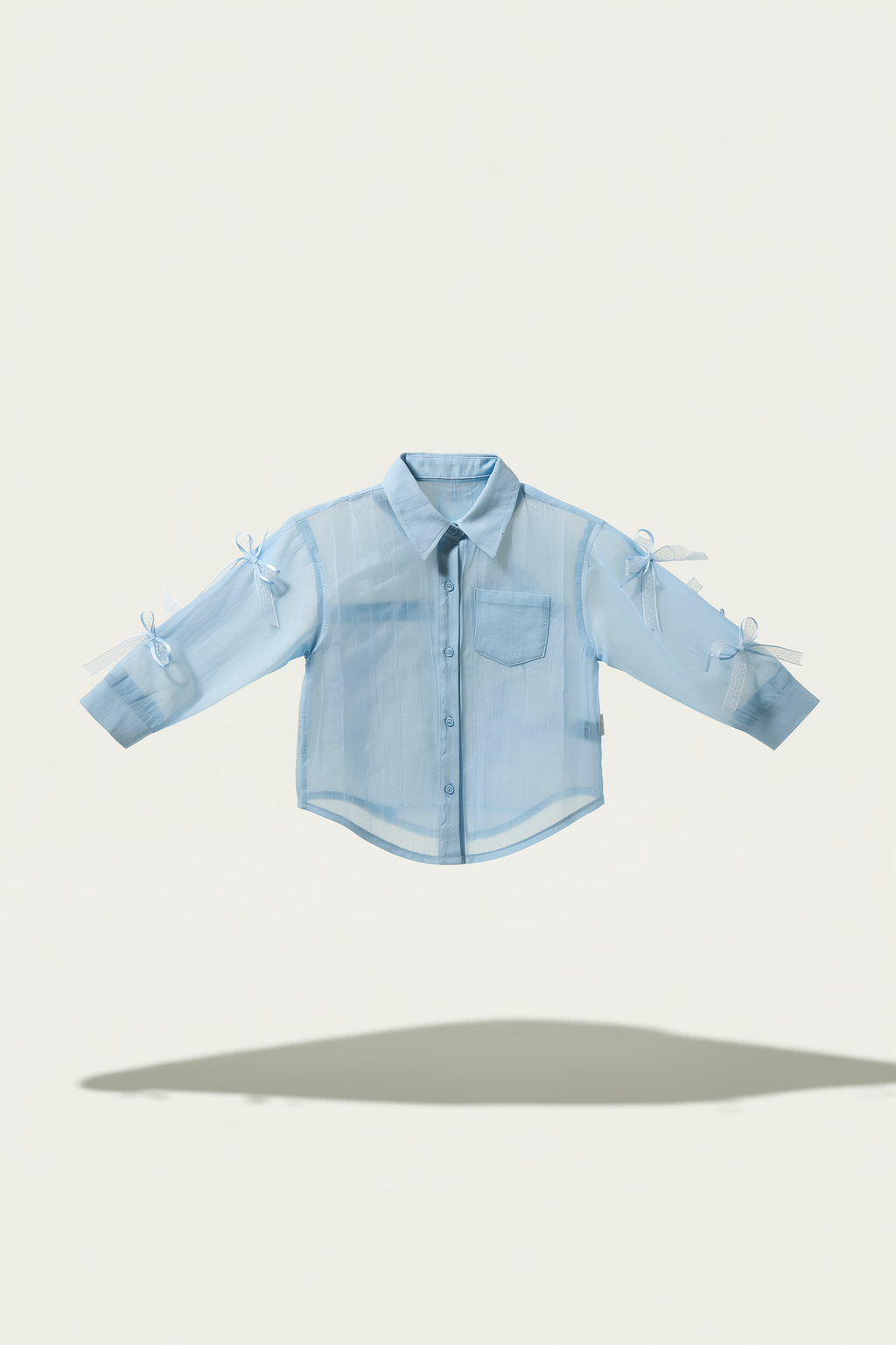 Kids' Button-Down Shirt with Organza Bows