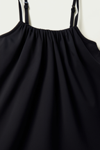 A-Line Gathered Neck Mini Dress