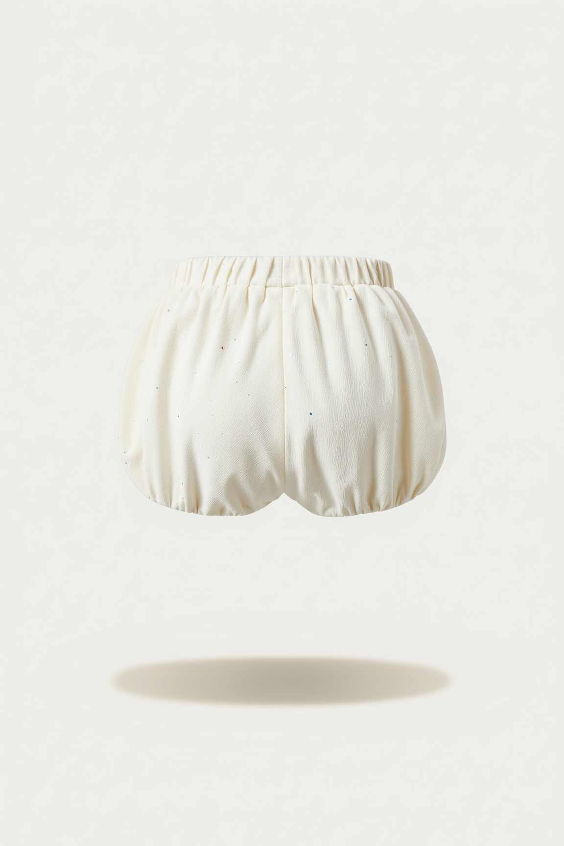 Toddler White puffball shorts