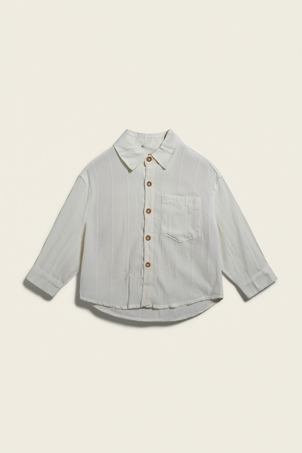 Youth Textured Shirt with Frayed Hem