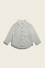 Youth Textured Shirt with Frayed Hem