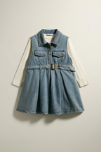 Girls' Denim Pinafore Dress