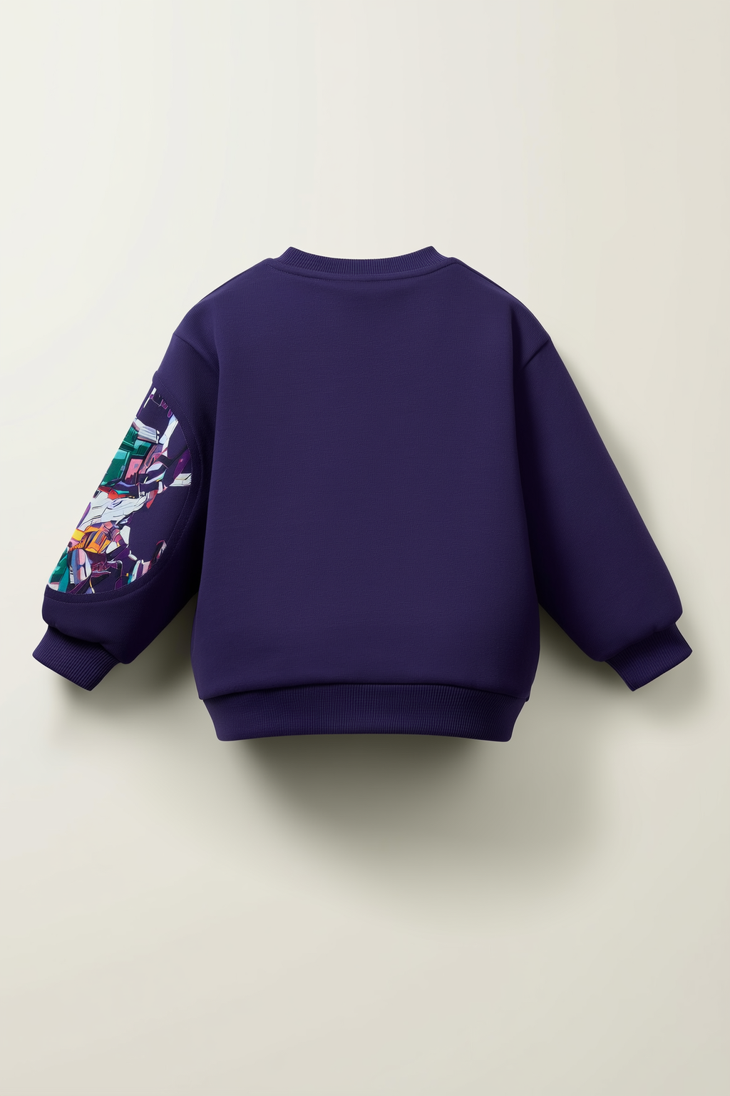 Deep Violet Pullover with Kangaroo Pocket