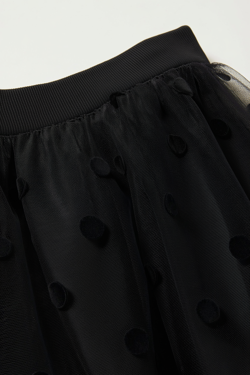 Kids' Polka Dot Mesh Mini Skirt