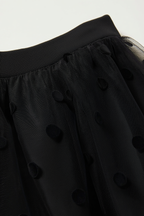 Kids' Polka Dot Mesh Mini Skirt