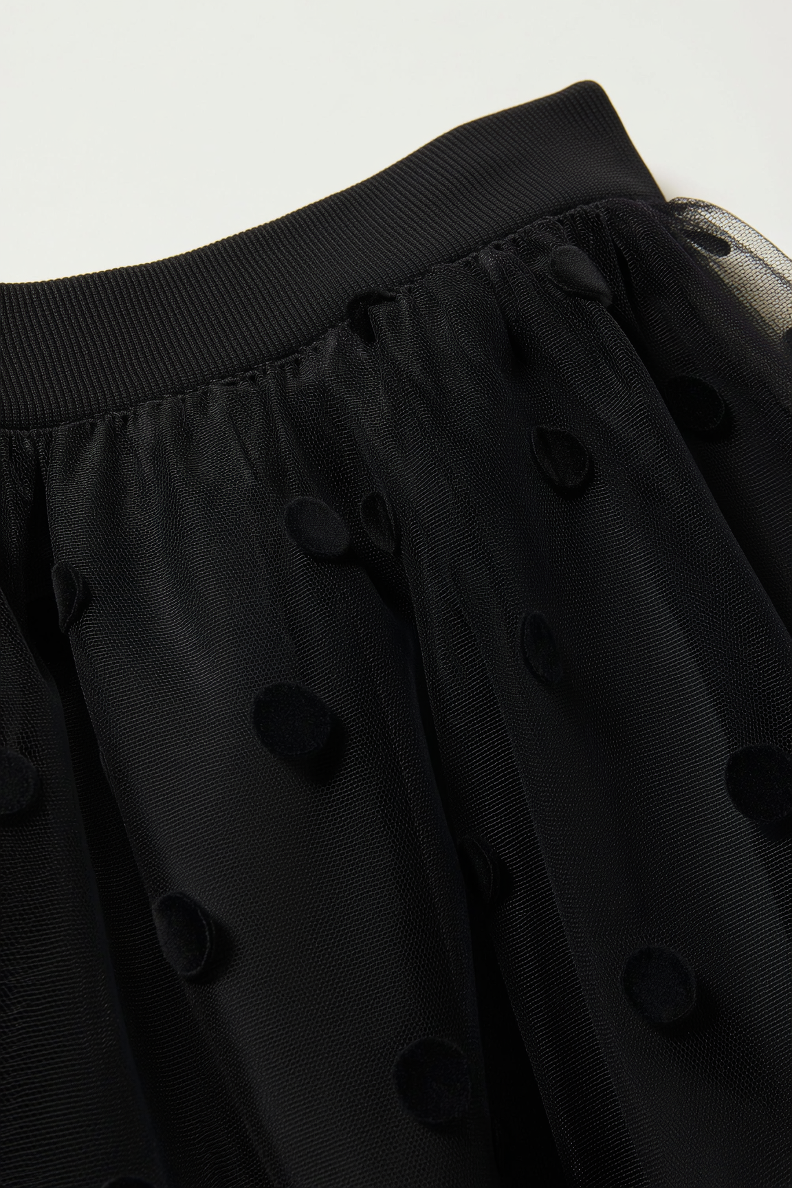 Kids' Polka Dot Mesh Mini Skirt