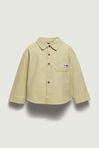 Boys' Sand Cotton Shirt with Bear Label