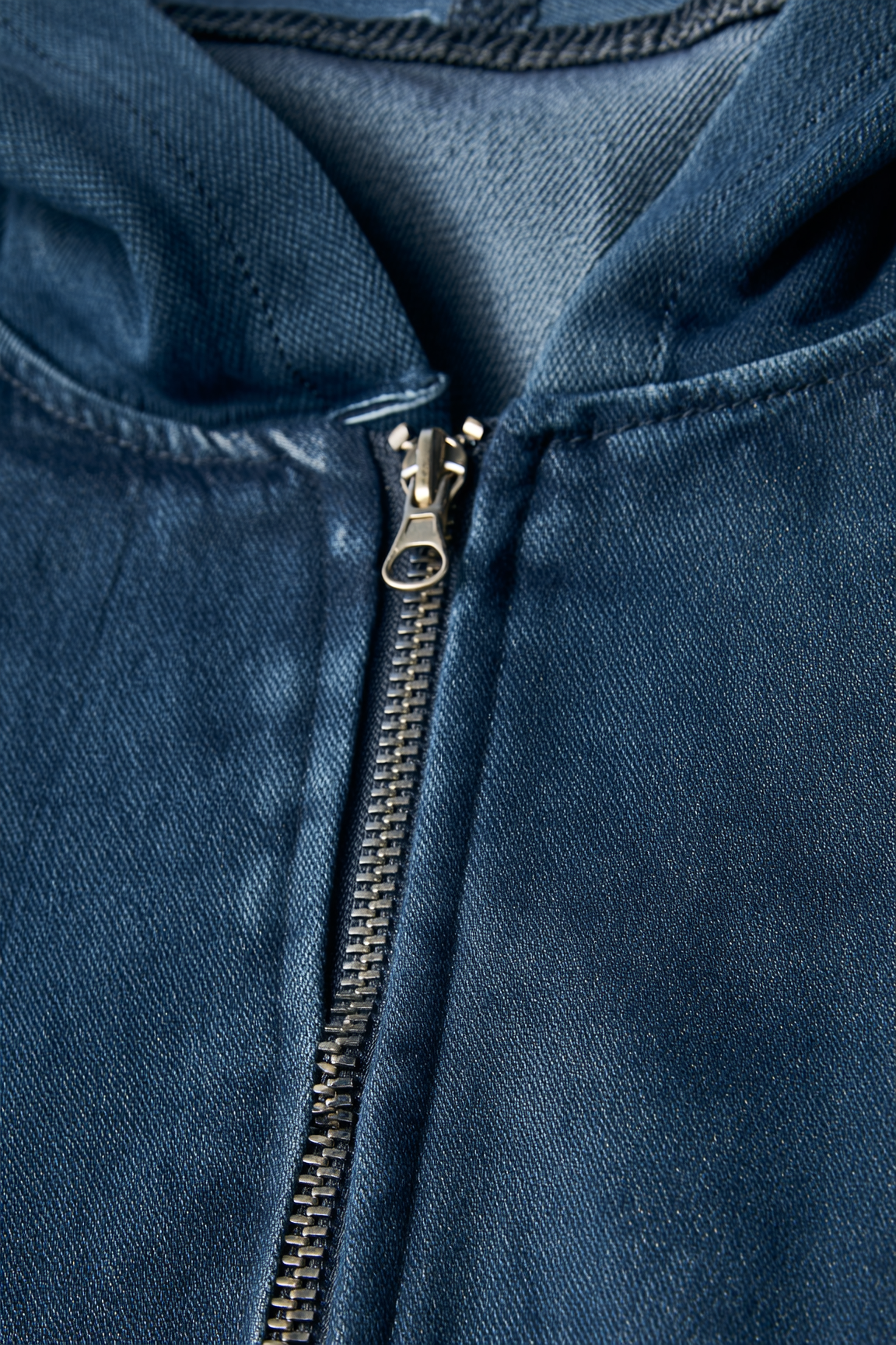 Kids' Hooded Denim Zip Jacket