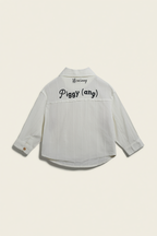 Youth Textured Shirt with Frayed Hem