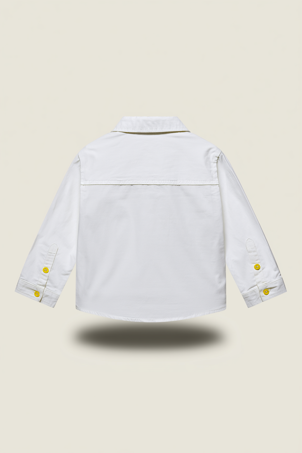 Boys' Solid Orange Casual Shirt with Motif