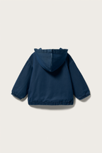 Kids' Hooded Denim Zip Jacket