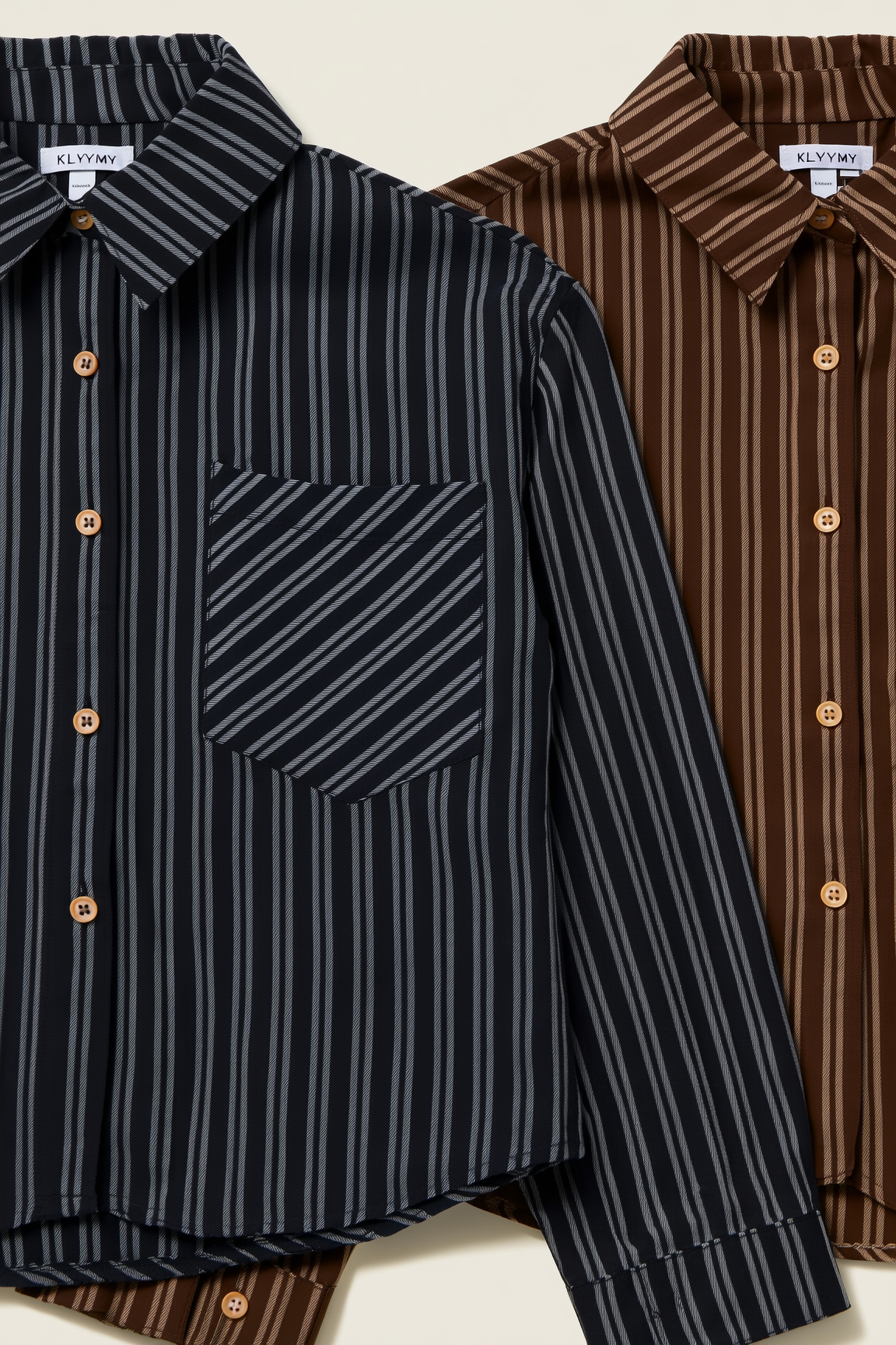 Boy's Vertical Stripe Casual Collared Shirt