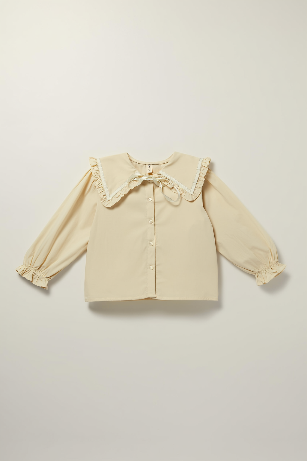 Toddler Long-Sleeve Shirt with Lace Trim Cuffs