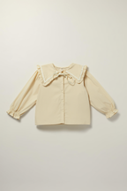 Toddler Long-Sleeve Shirt with Lace Trim Cuffs