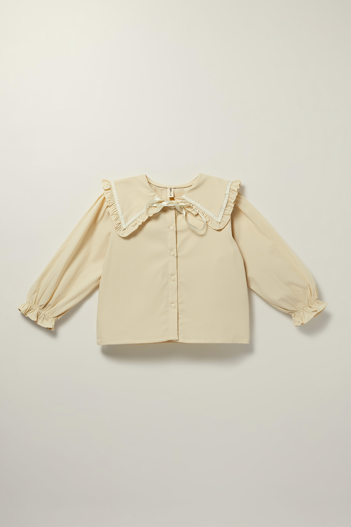 Toddler Long-Sleeve Shirt with Lace Trim Cuffs