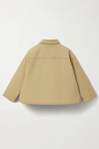 Beige Contrast Stitch Button-Down