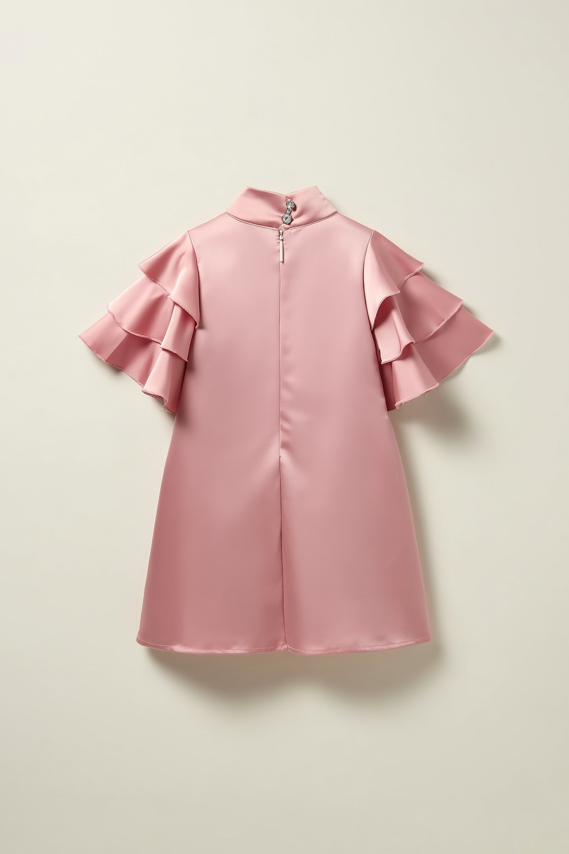 Satin Dusty Pink Tie-Neck Top